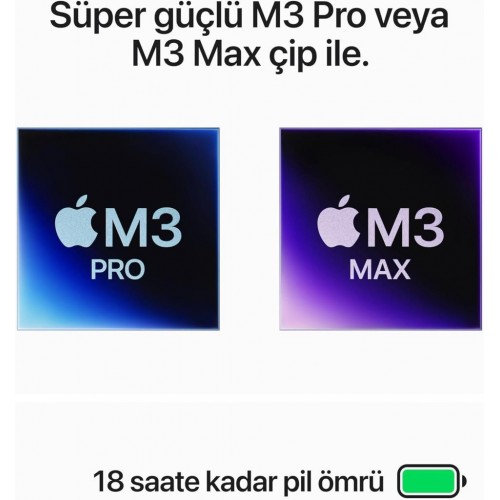 MacBook Pro M3 8 GB 512 GB SSD 14" MTL73TU/A Uzay Grisi