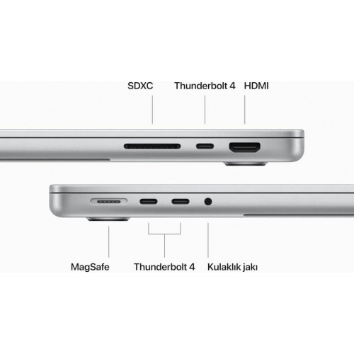 MacBook Pro M3 8 GB 512 GB SSD 14" MTL73TU/A Uzay Grisi