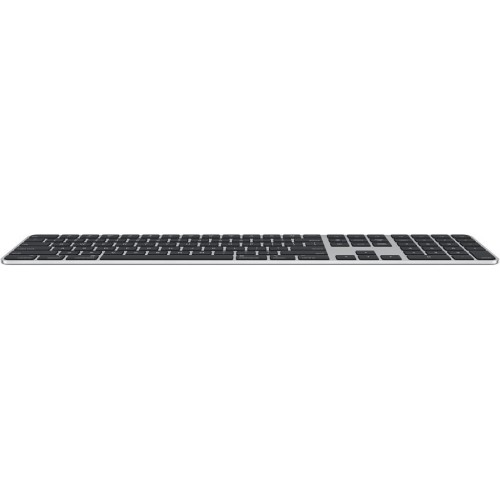 Apple Touch ID özellikli ve Sayısal Tuş Takımlı Magic Keyboard: Bluetooth, şarj edilebilir. Apple çipe sahip Mac bilgisayarlarla çalışır; Almanca, Siyah tuşlar