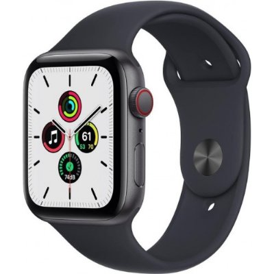 Apple Watch SE GPS + Cellular 44mm Uzay Grisi Alüminyum Kasa ve Spor Kordon Akıllı Saat - Outlet