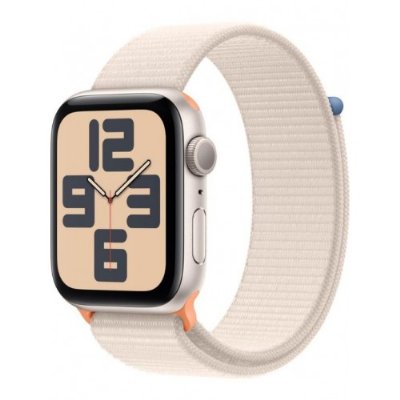 Apple Watch SE 2 2023 GPS 44mm Yıldız Işığı Alüminyum Kasa ve Yıldız Işığı Spor Loop Kordon Akıllı Saat(İthalatçı Garantili)