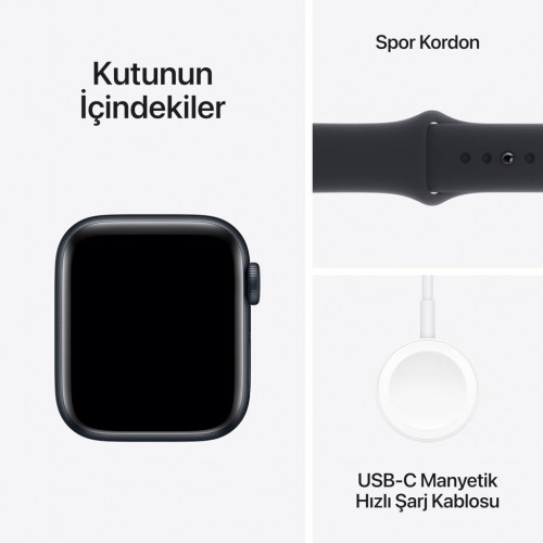 Apple Watch SE 2 GPS + Cellular 40mm Gece Yarısı Alüminyum Kasa ve Spor Kordon - Outlet