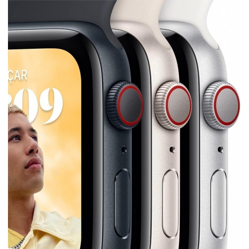 Apple Watch SE 2 GPS 44mm Gece Yarısı Alüminyum Kasa ve Spor Kordon Akıllı Saat