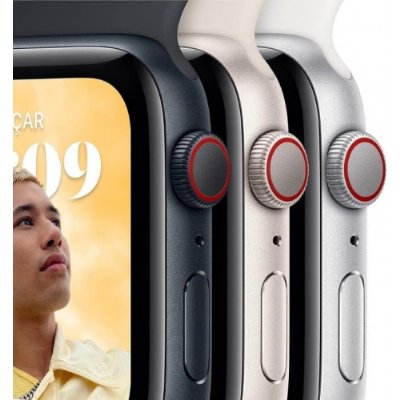 Apple Watch SE 2 GPS + Cellular 44mm Gece Yarısı Alüminyum Kasa ve Spor Kordon Akıllı Saat Outlet