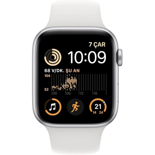 Apple Watch SE 2 GPS + Cellular 44mm Gümüş Rengi Alüminyum Kasa ve Spor Kordon Akıllı Saat