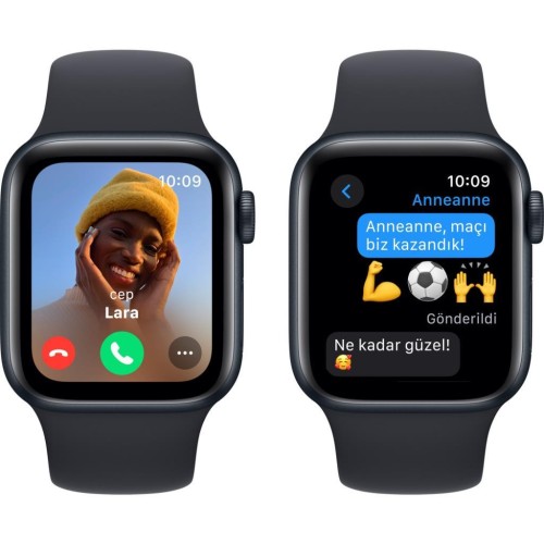 Apple Watch SE 2 2023 GPS 40mm Gece Yarısı Alüminyum Kasa ve Spor Kordon Akıllı Saat