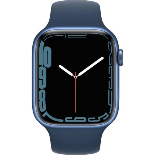 Apple Watch Series 7 GPS 45mm Mavi Alüminyum Kasa ve Spor Kordon Akıllı Saat - OUTLET