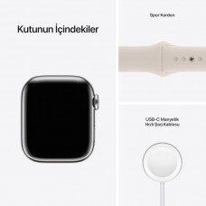 Apple Watch Series 7 GPS + Cellular 41mm Yıldız Işığı A...