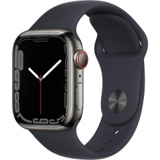 Apple Watch Series 7 GPS + Cellular 41mm Grafit Paslanm...