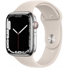 Apple Watch Series 7 GPS + Cellular 45mm Gümüş Paslanma...