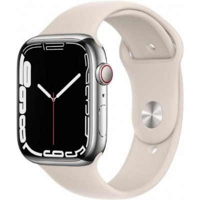 Apple Watch Series 7 GPS + Cellular 45mm Gümüş Paslanmaz Çelik Kasa ve Spor Kordon Akıllı Saat