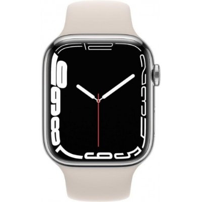 Apple Watch Series 7 GPS + Cellular 45mm Gümüş Paslanmaz Çelik Kasa ve Spor Kordon Akıllı Saat