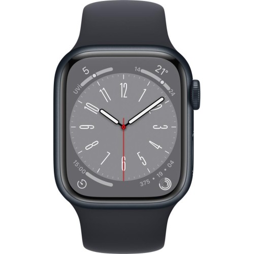 Apple Watch Series 8 GPS 41mm Gece Yarısı Alüminyum Kasa ve Spor Kordon Akıllı Saat Outlet