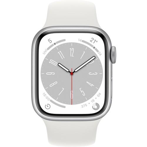 Apple Watch Series 8 GPS 41mm Gümüş Rengi Alüminyum Kasa ve Spor Kordon Akıllı Saat