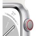 Apple Watch Series 8 GPS + Cellular 45mm Gümüş Rengi Alüminyum Kasa ve Spor Kordon Akıllı Saat
