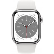 Apple Watch Series 8 GPS + Cellular 45mm Gümüş Paslanma...