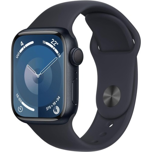 Apple Watch Series 9 GPS 45mm Gece Yarısı Alüminyum Kasa ve Gece Yarısı Spor Kordon Akıllı Saat 