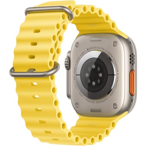 Apple Watch Ultra GPS + Cellular 49mm Titanyum Kasa ve Sarı-Ocean Kordon Akıllı Saat Outlet