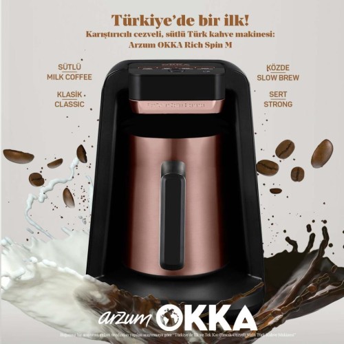 Arzum Okka Rich Spin M OK0012-B Bakır Türk Kahve Makinesi