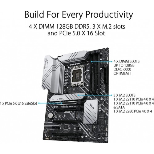 ASUS PRIME Z690 Intel 6000MHz DDR5 LGA1700 ATX Anakart PRIME Z690-P