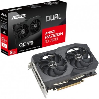 Asus RX 7600 Dual OC Edition DUAL-RX7600-O8G-V2 128 Bit GDDR6 8 GB Ekran Kartı Teşhir