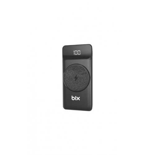 Bix PB102 Siyah 10000 mAh Hızlı Şarj Kablosuz Powerbank