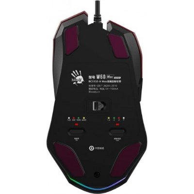 Bloody W60 Max Kırmızı RGB Optik Kablolu Oyuncu Mouse - Outlet