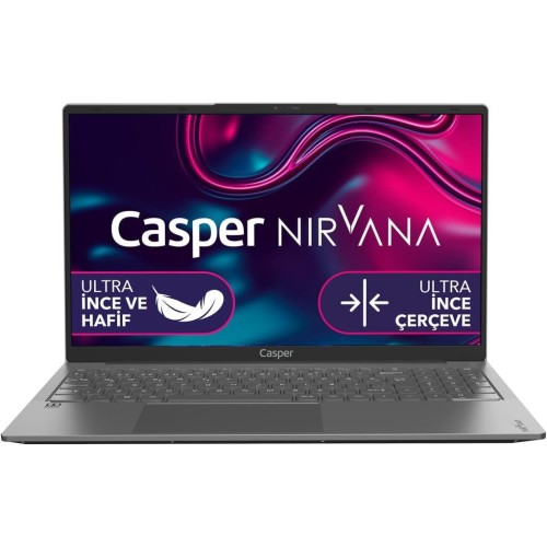 "Casper Nirvana X600.5500-8V00X-G-F AMD Ryzen 5-5500U 8GB 500GB Nvme SSD 15.6"" DOS Gri Dizüstü Bilgisayar"