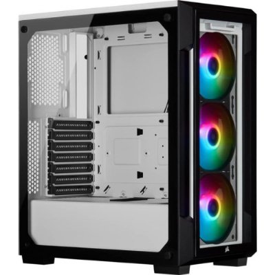 Corsair iCUE 220T RGB Beyaz CC-9011191-WW Fanlı ATX Oyuncu Kasası - Teşhir