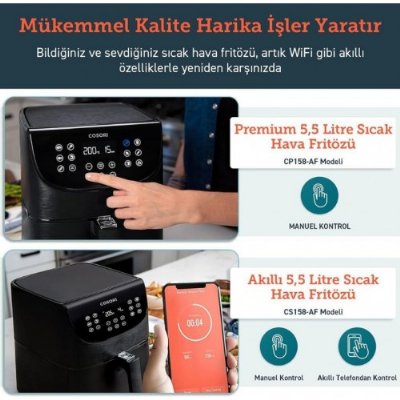 Cosori Premium XXL Airfryer 5.5 lt Yağsız Fritöz Outlet