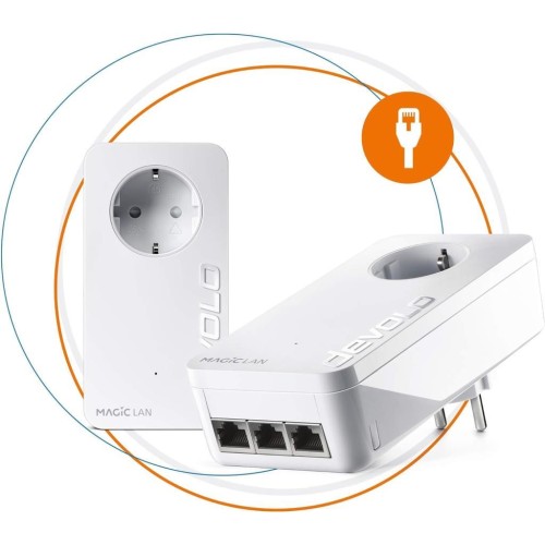 devolo Magic 2 LAN triple Başlangıç Kiti I Mesh Wi-Fi I Powerline: 2.400 I WiFi Menzil Genişletici I Access Point I Tak Çalıştır