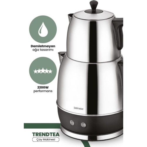 Goldmaster IN-6109 TrendTea 2200 W Inox Çay Makinesi