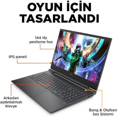 HP Victus 68P42EA Ryzen 5 5600H 8 GB 512 GB SSD RTX3060 16.1" Full HD Gaming Laptop - Teşhir