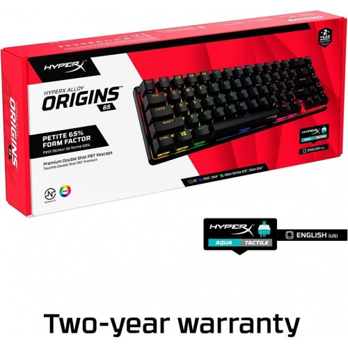 HyperX Alloy Origins 65 Aqua PBT US Oyuncu Klavyesi