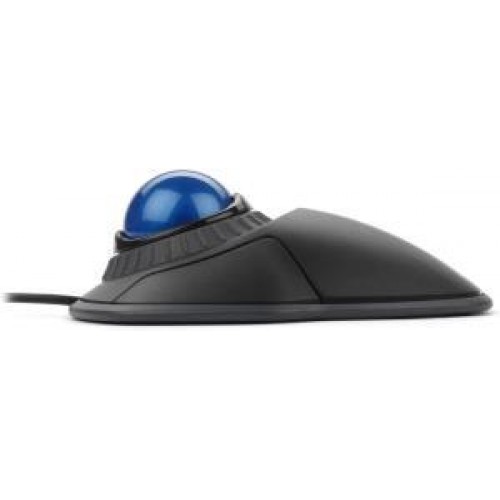 Kensington Orbit Trackball, kablolu ergonomik Trackball fare, kaydırma halkalı, 40 mm küre, Windows ve macOS ile uyumlu, sağ ve sol elini kullananlar için, siyah/mavi, K72337EU