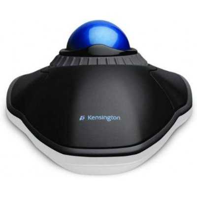 Kensington Orbit Trackball, kablolu ergonomik Trackball fare, kaydırma halkalı, 40 mm küre, Windows ve macOS ile uyumlu, sağ ve sol elini kullananlar için, siyah/mavi, K72337EU