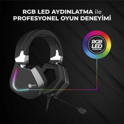 Lenovo Lecoo HT402 RGB 7.1 USB Kablolu Kulak Üstü Oyuncu Kulaklığı - Teşhir