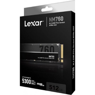 Lexar NM760 LNM760X512G-RNNNG PCI-Express 4.0 512 GB M.2 SSD - Outlet