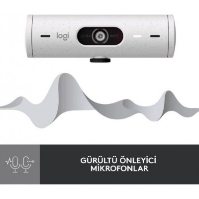 Logitech Brio 500 Beyaz Full HD 1080P Mikrofonlu Webcam - Outlet