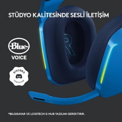 Logitech G733 7.1 981-000943 Mavi Kablosuz Mikrofonlu Kulak Üstü Oyuncu Kulaklığı - Outlet