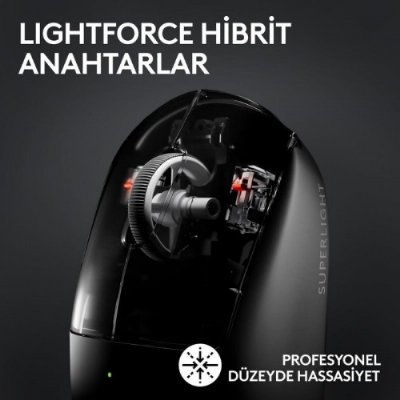 Logitech G PRO X Superlight 2 910-006631 Siyah Lightspeed Hero Şarjlı Optik Kablosuz Oyuncu Mouse