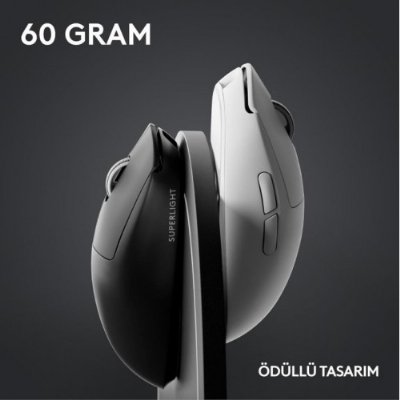 Logitech G PRO X Superlight 2 910-006639 Beyaz Lightspeed Hero Şarjlı Optik Kablosuz Oyuncu Mouse - Outlet