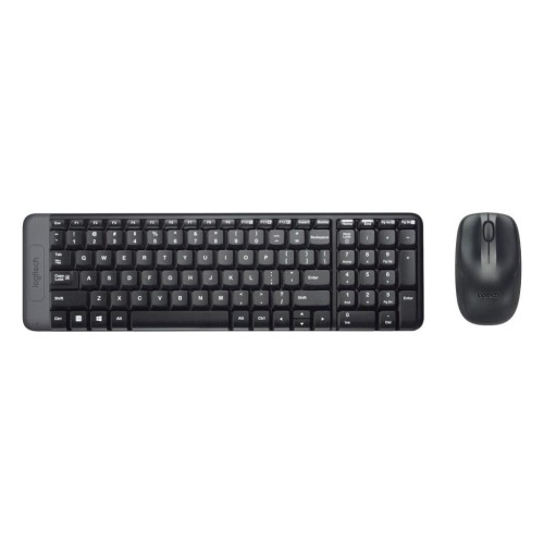 Logitech MK220 Kablosuz Klavye Mouse Set, Siyah, Q Klavye,-TEŞHİR