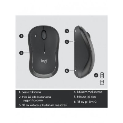 Logitech MK295 Silent Kablosuz Klavye Mouse Seti - Teşhir