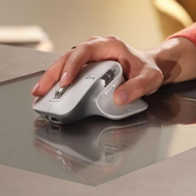 Logitech Mx Master 3S 910-006560 Açık Gri Şarjlı Sessiz Ergonomik Lazer Kablosuz Mouse - Outlet