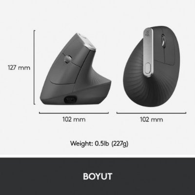 Logitech Mx Vertical Advanced Ergonomic 910-005448 Kablosuz Mouse Teşhir