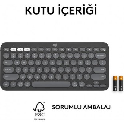 Logitech Pebble Keys 2 K380S 920-011859 Siyah Kablosuz Klavye Outlet