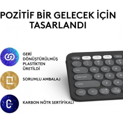 Logitech Pebble Keys 2 K380S 920-011859 Siyah Kablosuz Klavye Outlet