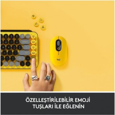 Logitech POP Keys Sarı Siyah Kablosuz Mekanik Klavye - Teşhir