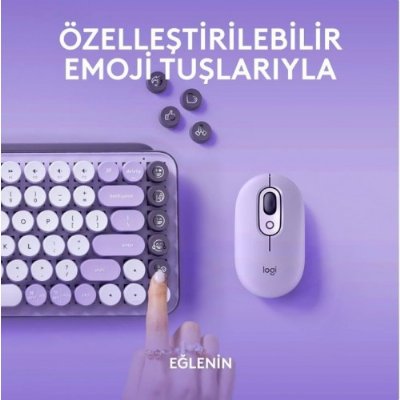 Logitech POP Keys Krem Mor Kablosuz Mekanik Klavye